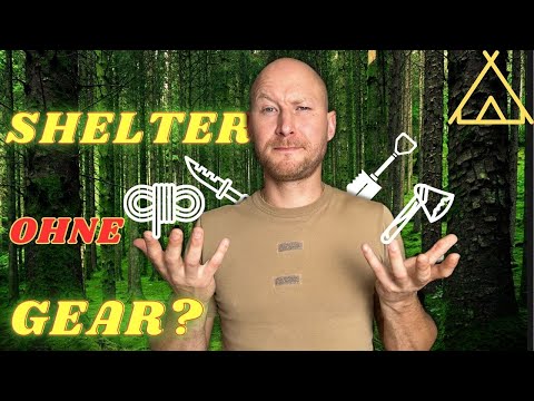 Shelterbau ohne Ausrüstung | #overnighter #survival #bushcraft