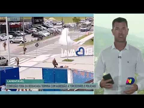 Confusão fora da Ressacada termina com agressão a torcedores e policiais