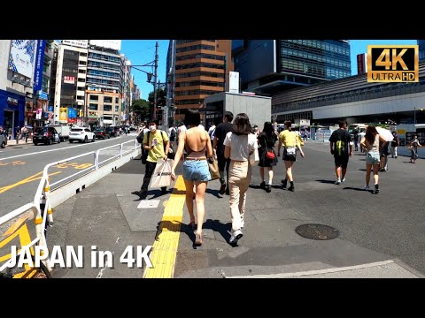 Tokios heißer Sommer, pulsierendste Stadt, Shibuya | Spaziergang in Japan, 2021［4K］