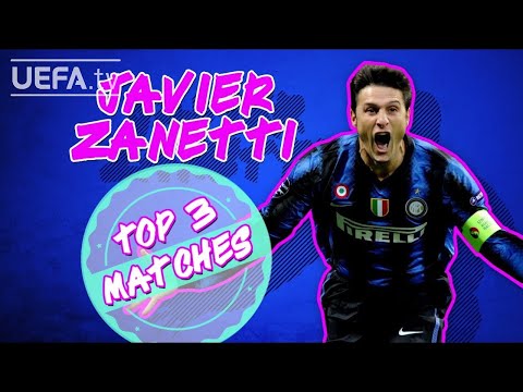 Which are Zanetti's three favourite matches for Internazionale in Europe?