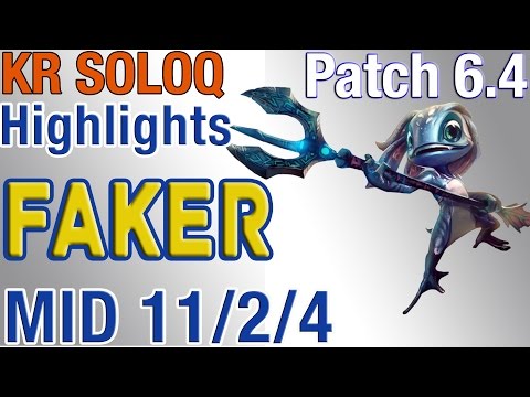 SKT T1 Faker - Fizz vs Pantheon - S6 Kr LoL Challenger Highlights #56