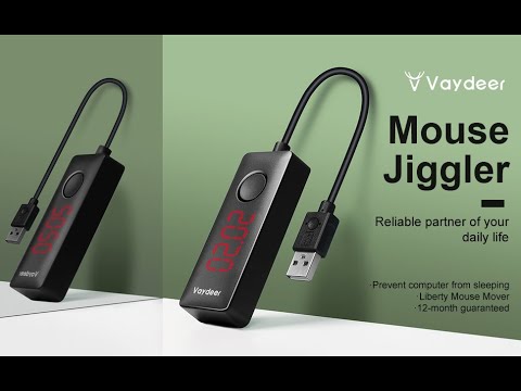 Vaydeer Mouse Jiggler Undetectable with Digital Display - KEEP YOUR WORK COMPUTER AWAKE AT HOME👍