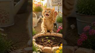 小さな庭師🌱#ねこ #猫#ねこ動画 #かわいい猫 #ai