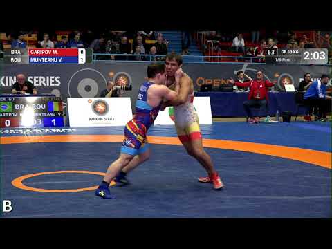 1/8 GR - 60 kg: M. GARIPOV (BRA) v. V. MUNTEANU (ROU)