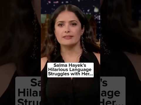 Salma Hayek's Hilarious Language Struggles with Her French Husband!🇫🇷#shorts