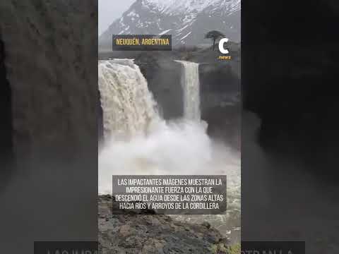 TEMPORAL EN NEUQUÉN: Así está EL SALTO DEL AGRIO debido a las intensas lluvias