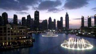 Dubai Fountain "Time to say goodbye" from TGI Friday's