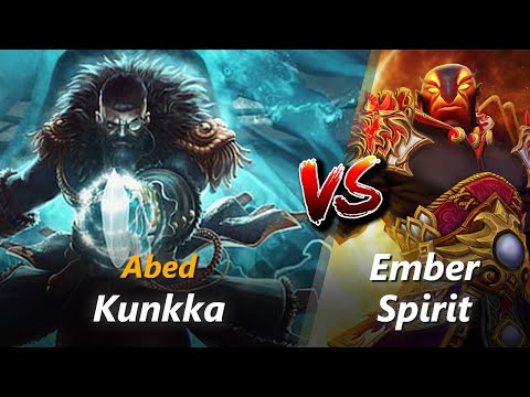 How to Kunkka mid vs Ember Spirit (feat. Abed) | First 10 minutes