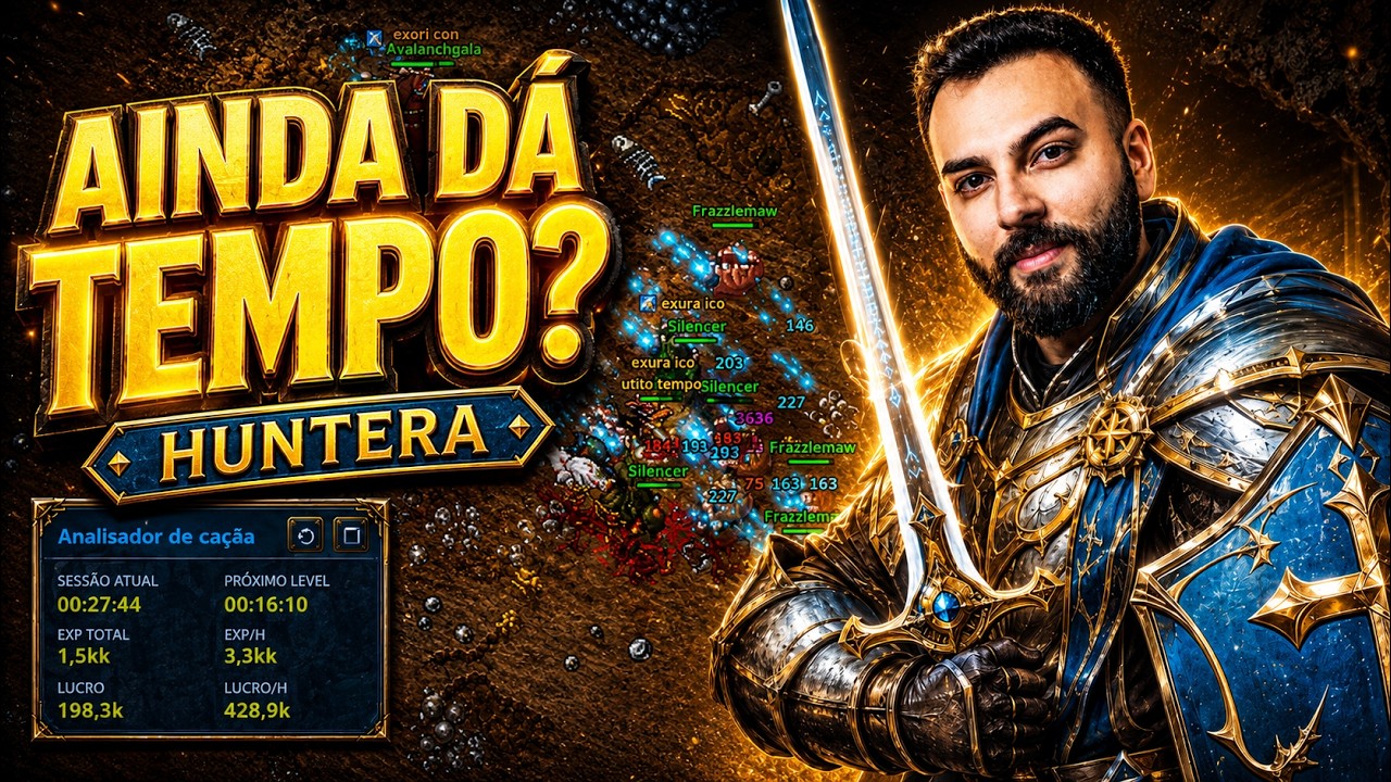 Todo mundo começou a FARMAR Huntera… eu avisei! Tibia Idle com RMT