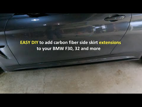 BMW F32 435i Kies Motorsports carbon fiber side skirt extensions DIY! Quick and easy!