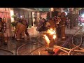 Firefighter catches fire while battling a structure fire in Sherman Oaks, California. (Not injured). - RMG News Firefighter catches fire while battling a structure fire in Sherman Oaks, California. (Not injured).