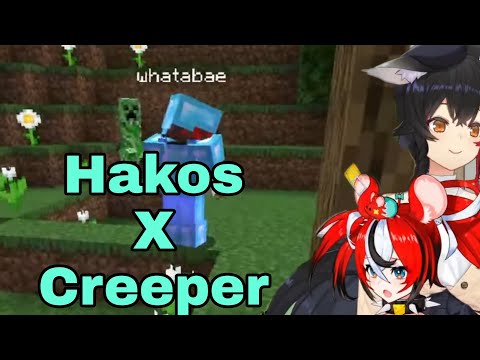 Ookami Mio Cant Stop Laughing At Hakos N Creeper Love Story | Minecraft [Hololive/Eng Sub]