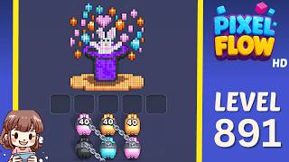 Pixel Flow Level 891 Solution Walkthrough