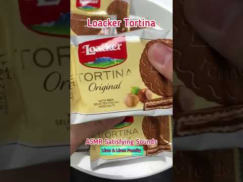 Tortina Loacker Hazelnut Chocolate Biscuit ASMR Satisfying Video #asmr #satisfying #trending