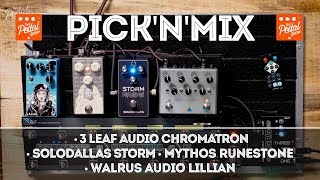 Video thumbnail for Mythos Runestone, 3 Leaf Audio Chromatron, Walrus Audio Lillian, SoloDallas Storm  – TPS Pick'N'Mix by That Pedal Show