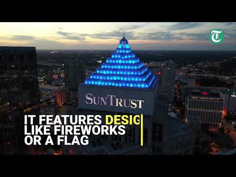 How does downtown Tampa’s SunTrust building light up at night? We went to the top to find out.