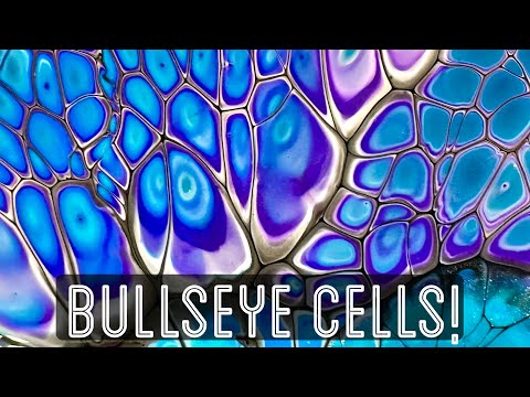 #276 How To Make Bullseye Cells! A lesson in paint opacities! Bloom technique/pour painting