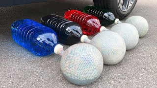 Experiment Car vs Big Balloons Orbeez, Giant Coca Cola, Fanta, Mtn Dew and Mentos | Test Ex