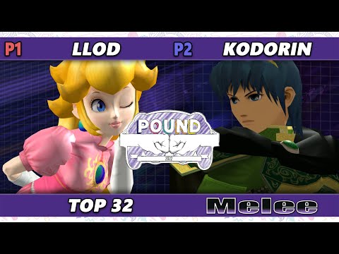 Pound 2022 Top 32 - lloD (Peach) Vs. KoDoRiN (Marth) SSBM Smash Melee Tournament