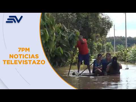 Los Ríos: desbordamiento del río Calabí deja 1.000 familias afectadas | Televistazo | Ecuavisa