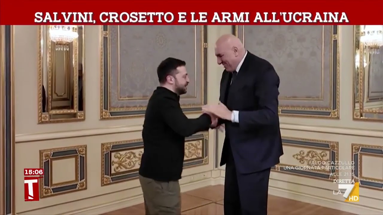 Salvini, Crosetto e le armi all'Ucraina