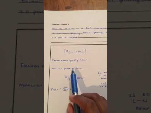 Lewis structure, geometry, and polarity of SCN-