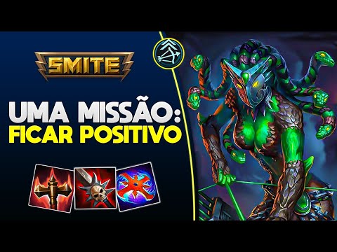 A missão dessa partida é FICAR POSITIVO! MEDUSA ADC - ⚡ Smite BR Ranked Conquista