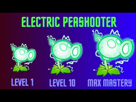 Plants vs Zombies 2 Electric Peashooter Level 1- Level 10- Max Mastery Modern Day- Day 2