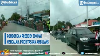 Download lagu Viral Rombongan Presiden Jokowi Mengalah, Prioritaskan Ambulans Lewat @TRIBUNLAMPUNGNEWSVIDEO mp3