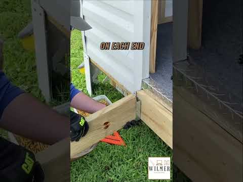 DIY shed ramp Installation Hanging Sampson Strong Tie Hangers
