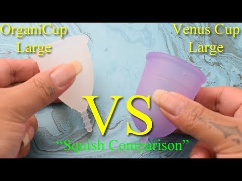 OrganiCup vs Venus Cup LARGE - Menstrual Cup Comparison "Squish"