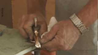 changing vintage chrome faucets to aged brass