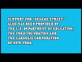 Sesame Street Early Season 16 Funding Credits Recreation