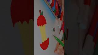 Apple Coloring Page for Kids | Easy & Cute Fruit Coloring Sheet 🍎🎨