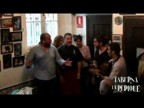 Pasodoble Chirigota, Los Valientes. Ramoni & cia. en Taberna El Repique, Málaga