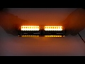 Výstražné svetlo 12V - 16x3W LED oranžový Predátor (210x42x75mm) - Video Youtube