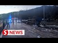 Trailer Hauling Garbage Skids Overturns After Menora Tunnel Driver Killed
