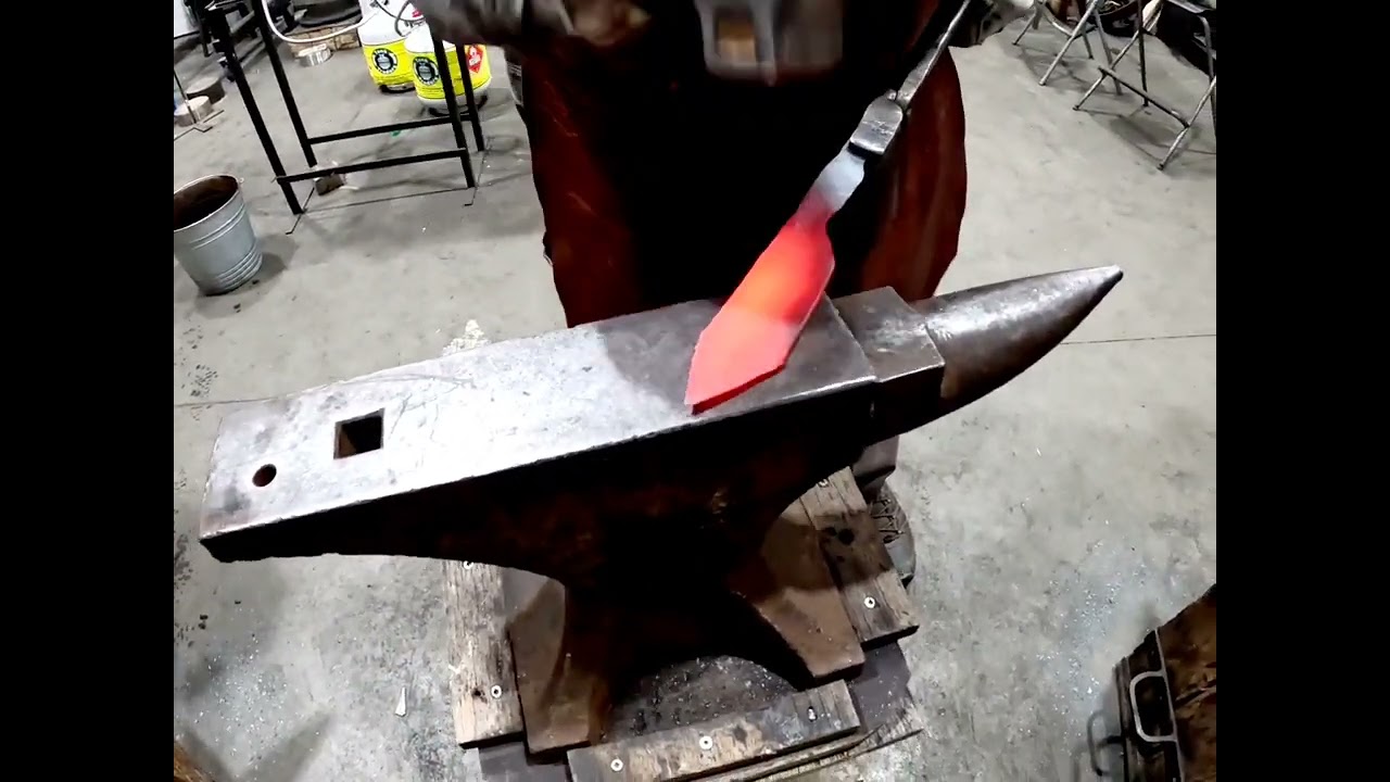 Knife Forging Class at The Forge Co.  Leduc Alberta Canada.
