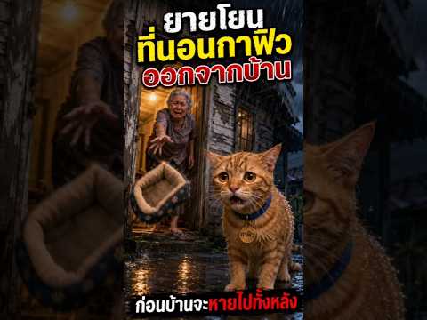 ทำไมยายโยนที่นอนกาฟิวออกจากบ้าน.... #แมวซีรี่ย์ #cat #drama #แมวส้ม