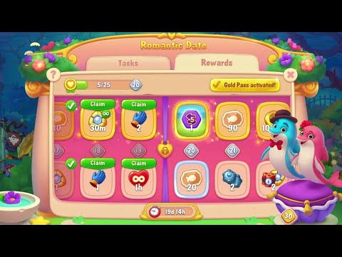 @Fishdom Win Strikes Atlantis Cup Stage 1 - 9. 💜 Romantic Date Event Level 19 🔐