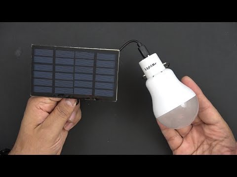 Portable solar powered led bulb