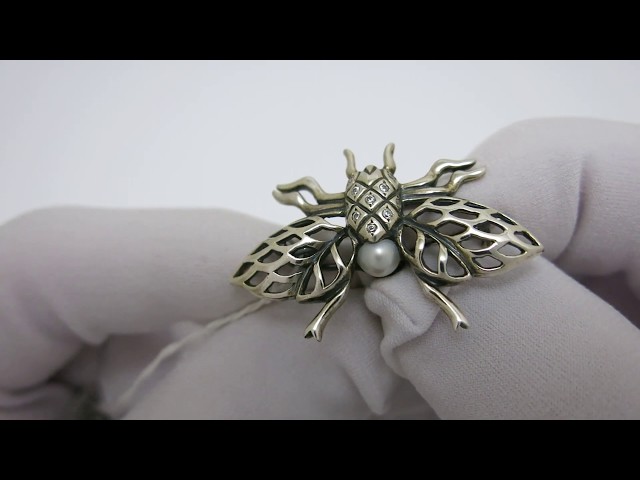 Срібна брошка 6170002 Відео огляд