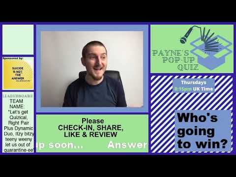 Payne's Pop Up Quiz No 25