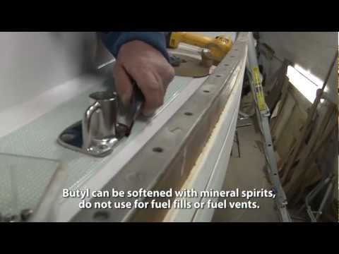 Bedding Deck Hardware Using Through Bolts & Butyl Tape