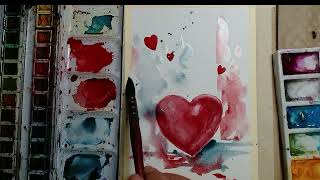 Simple Watercolor Heart Technique You Can Try Today, Create Handmade Valentine Cards