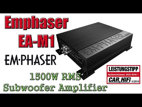 Emphaser EA-M1 1-Kanal Endstufe 1500W RMS Verstärker Unboxing