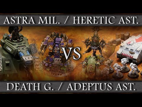 Warhammer 40k 8th Edition Battle Report   ADEPTICON PRIMER   Chaos Space Marines and Astra Militarum