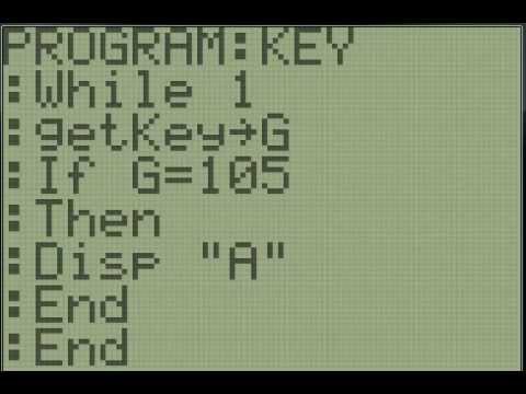 TI-83/84+ Programming - How to use getKey!
