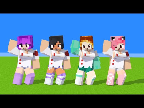 new shuffle first meet nurse aphmau friends kc, kim and zoey - minecraft animation #shorts
