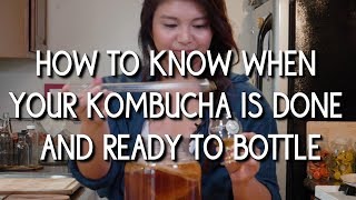 How to Know When Your Kombucha is Done/Ready to Bottle